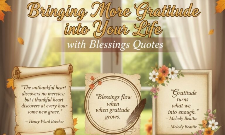 Bringing More Gratitude into Your Life with Blessings Quotes