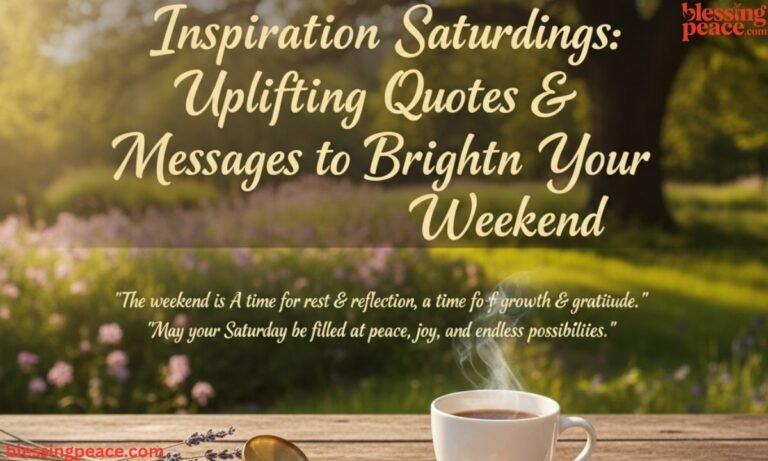 Inspiration Saturday Blessings Uplifting Quotes & Messages to Brighten Your Weekend