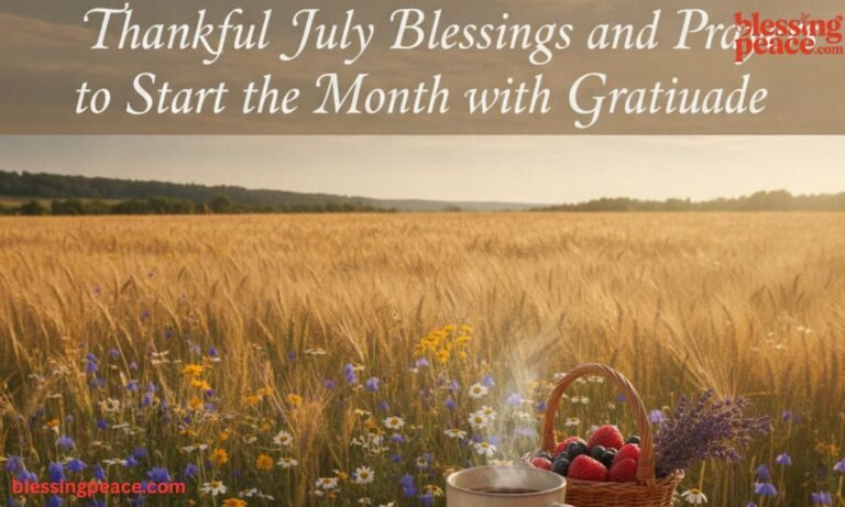 Thankful July Blessings and Prayers to Start the Month with Gratitude